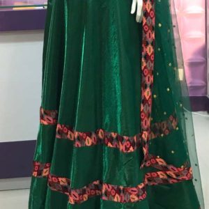 Dhaka Patched Green Lehenga