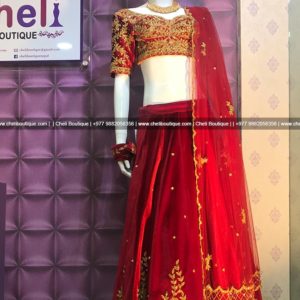 Bridal Hand Embroidery Lehenga